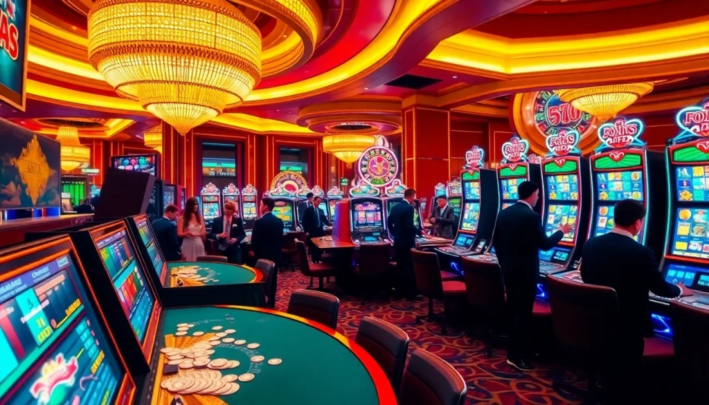 Experience the thrill of slot gacor machines in a vibrant casino atmosphere.