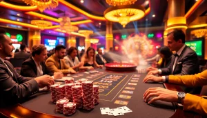 Experience thrilling gameplay at MM88 COM with vibrant poker chips and an exciting online interface.