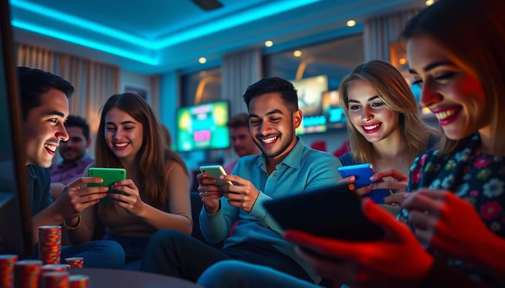 Exciting online gaming scene at vvvwin88.live with diverse players enjoying casino games.