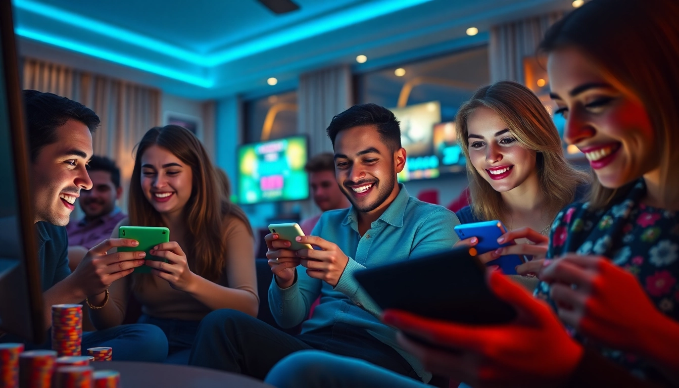 Exciting online gaming scene at vvvwin88.live with diverse players enjoying casino games.