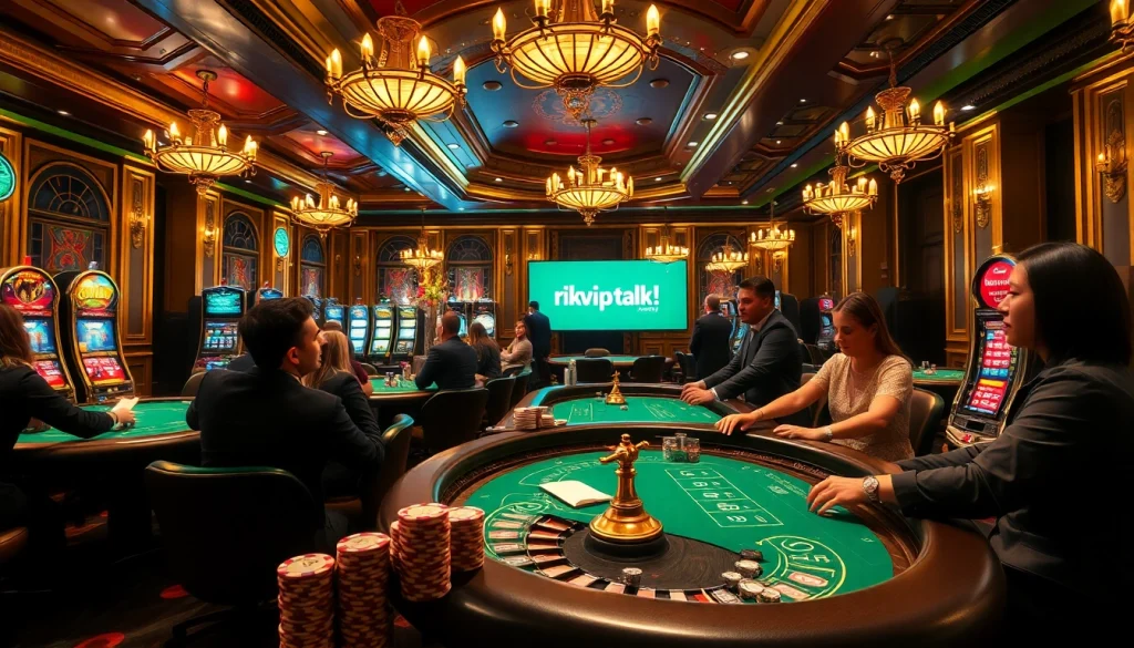 Experience thrilling gameplay at https://rikvip.talk/ with vibrant casino atmosphere and intense players.