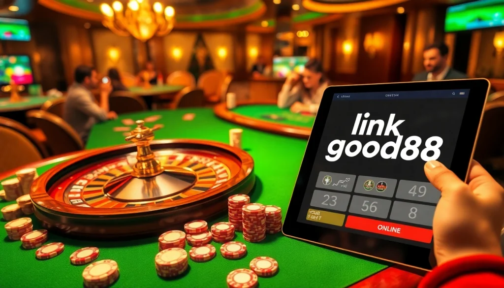 Experience the thrill of gaming with link good88 in a luxurious casino atmosphere.
