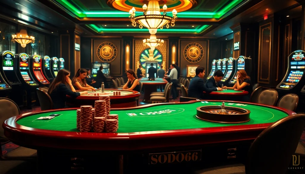 Experience the thrill of SODO66 at an upscale casino with exciting games and vibrant atmosphere.