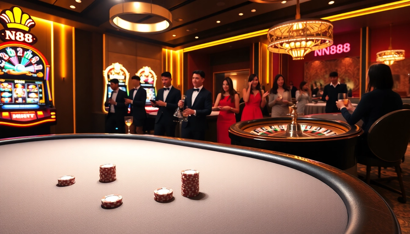 Experience excitement at NH88’s sophisticated casino with vibrant games and dedicated staff.