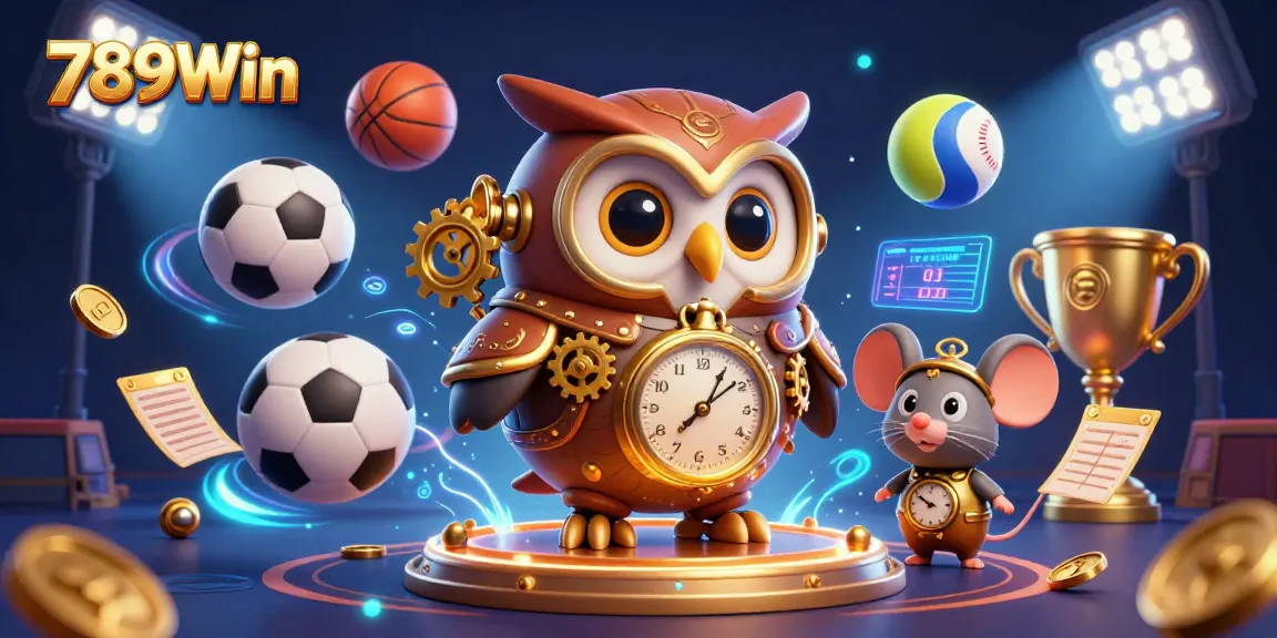 Experience vibrant gaming with 789Win's dynamic casino adventure featuring an owl and casino elements.