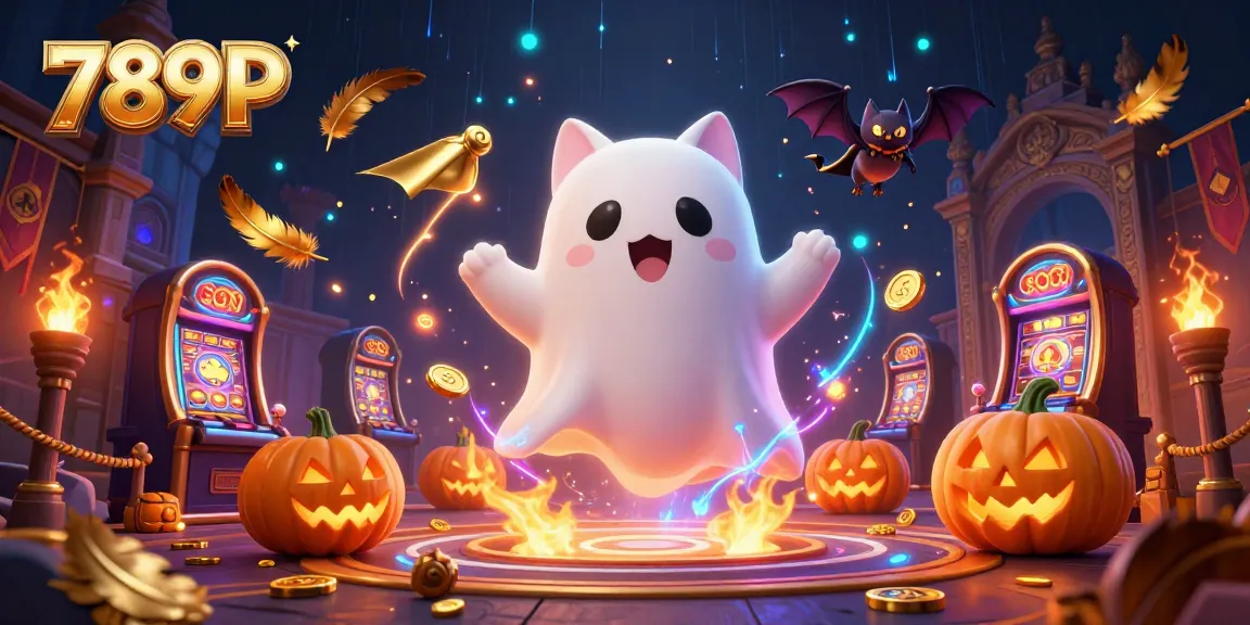 Engage with thrilling slot games at 789P featuring ghostly characters and vibrant casino elements.
