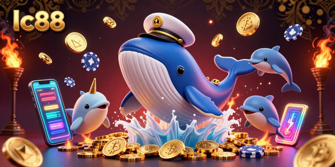 Win at lc88 by navigating a vibrant scene of a whale and dolphins enriching your gaming experience.