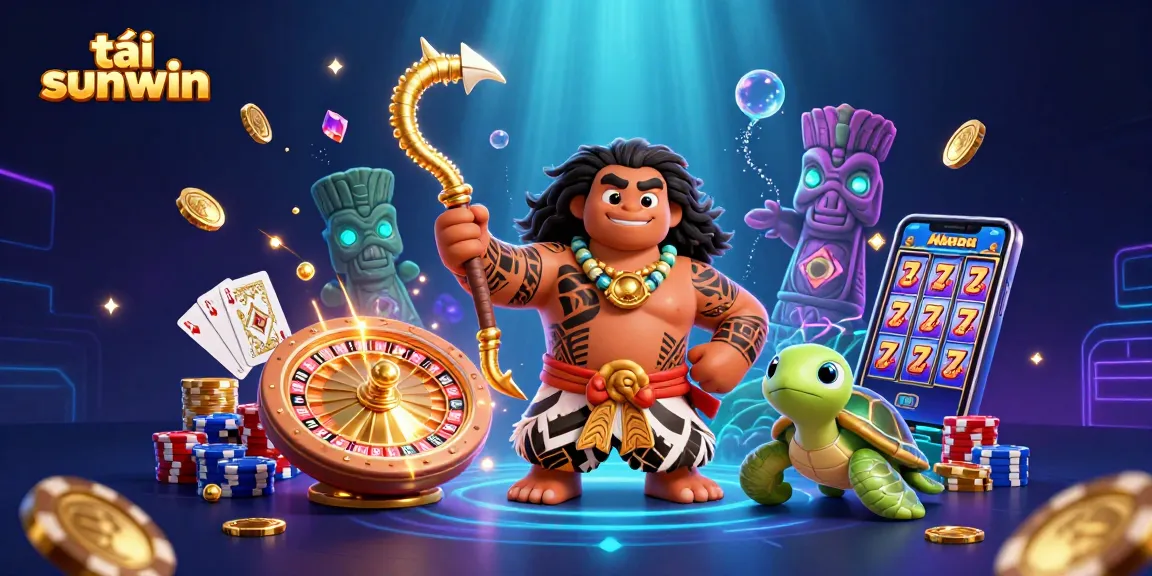 Experience the excitement of tải sunwin with vibrant casino elements including coins, cards, and a stunning 3D rendering.
